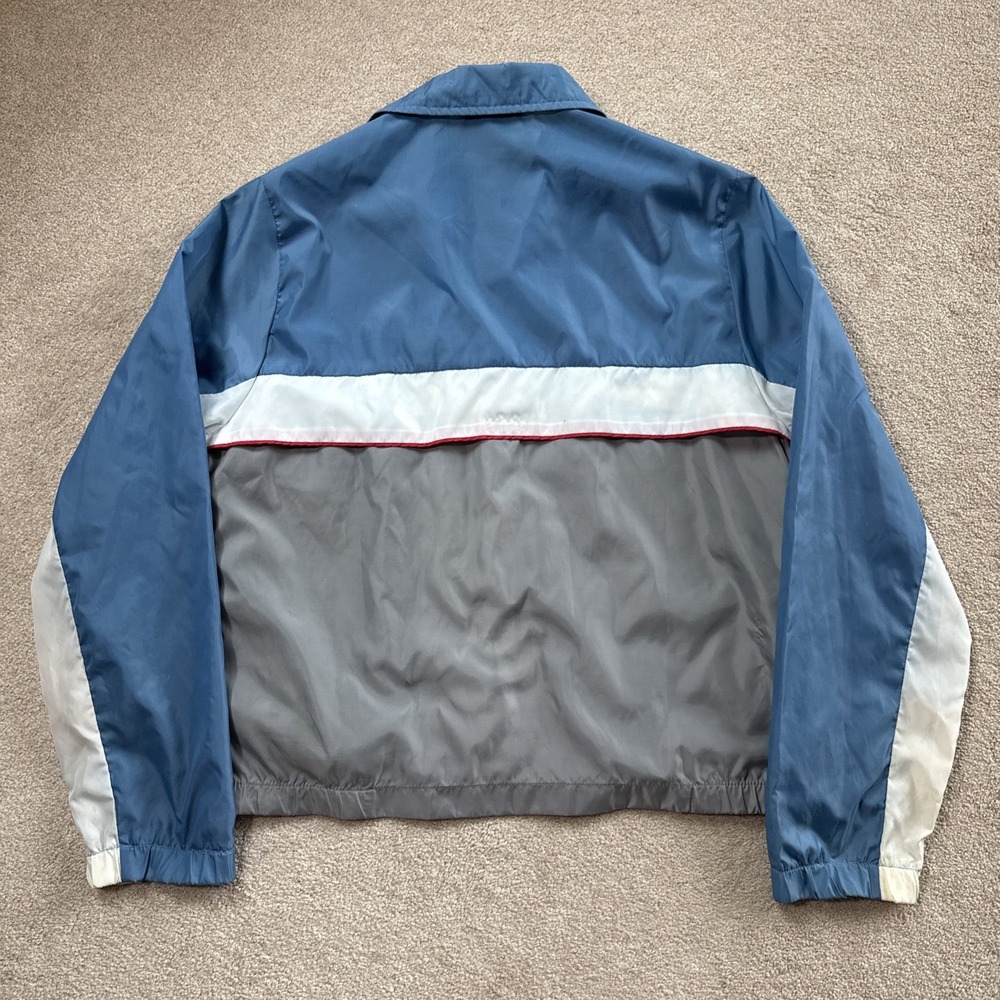 Vintage Nike Windbreaker Jacket Mens S Blue Colorblock Full Zip Blue Tag 80s - Picture 2 of 13